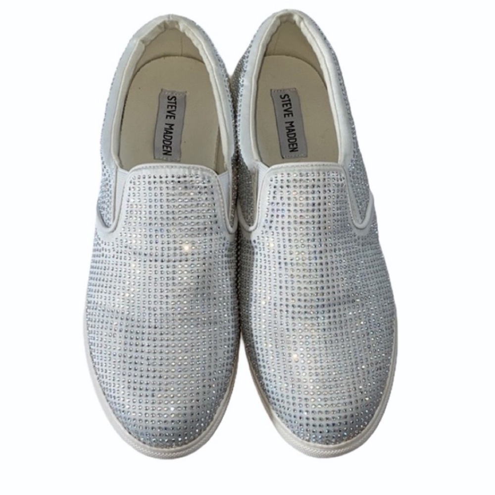 Steve Madden ENA Bling Slip- On Sneakers. Size 10M